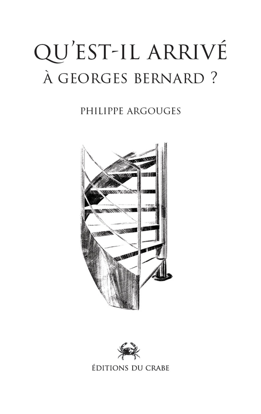 Couverture du roman publié aux éditions du Crabe